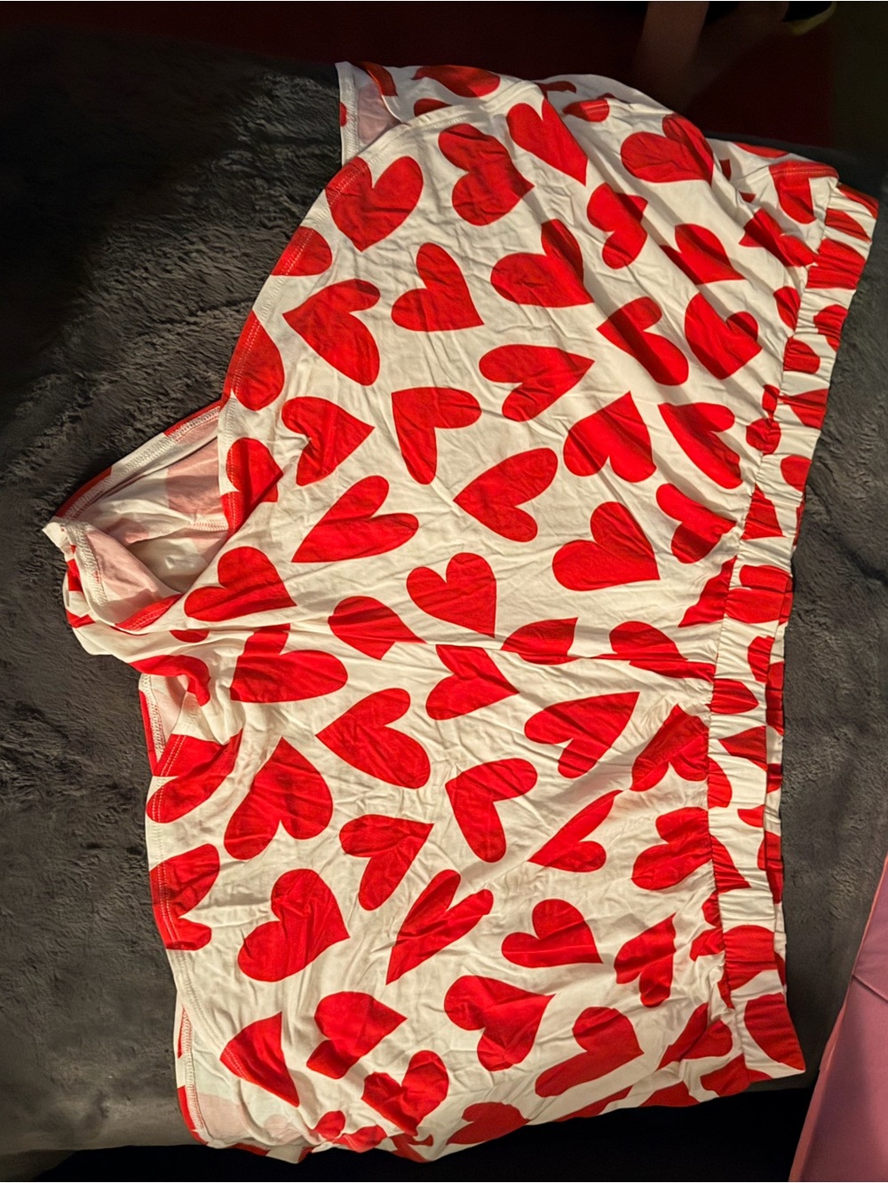 Women's Red Heart Print Sleep Shorts - old navy